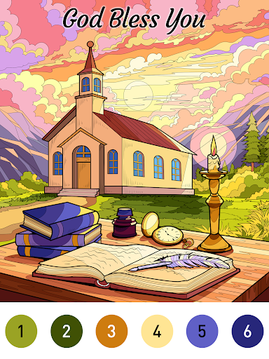 A serene, faith-inspired digital artwork depicting a biblical scene, vibrant with colors and creativity, inviting users into a world of spiritual relaxation and reflection.