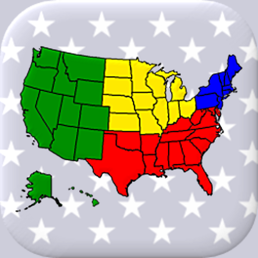 An engaging journey through US geography awaits with the interactive US States Quiz app, captivating learners with fun challenges and educational content.