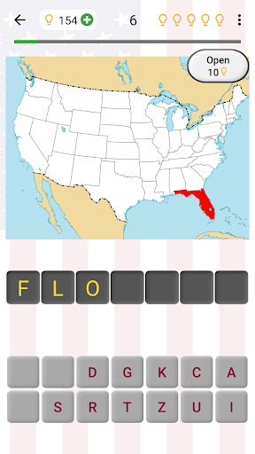 An engaging journey through US geography awaits with the interactive US States Quiz app, captivating learners with fun challenges and educational content.