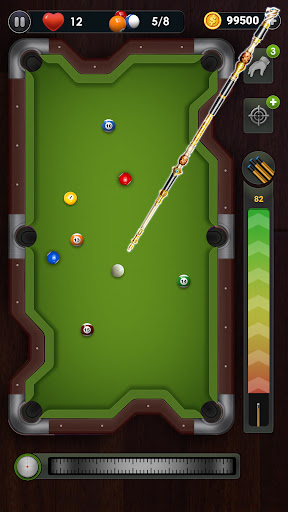 A captivating visual of a 3D billiards table, showcasing the immersive and thrilling nature of the Pool City Game.