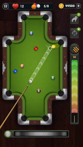 A captivating visual of a 3D billiards table, showcasing the immersive and thrilling nature of the Pool City Game.