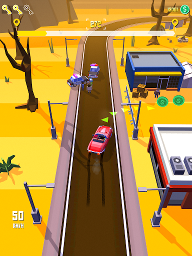 A thrilling taxi ride through a bustling city, capturing the excitement and dynamic energy of a mobile game adventure.