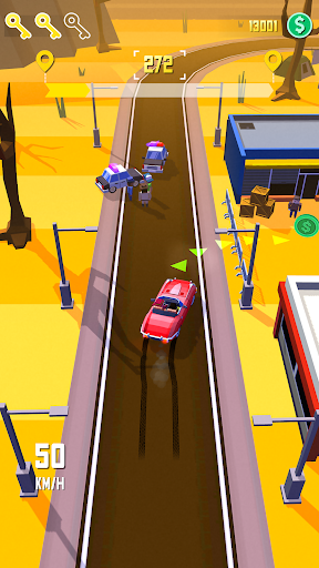 A thrilling taxi ride through a bustling city, capturing the excitement and dynamic energy of a mobile game adventure.