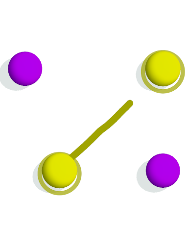 A vibrant and colorful representation of balls connecting joyfully, symbolizing fun and engagement in a mobile game.