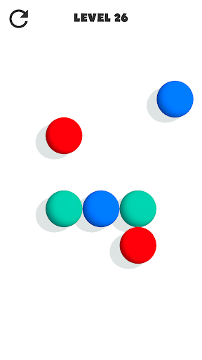 A vibrant and colorful representation of balls connecting joyfully, symbolizing fun and engagement in a mobile game.