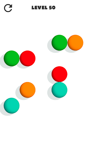 A vibrant and colorful representation of balls connecting joyfully, symbolizing fun and engagement in a mobile game.