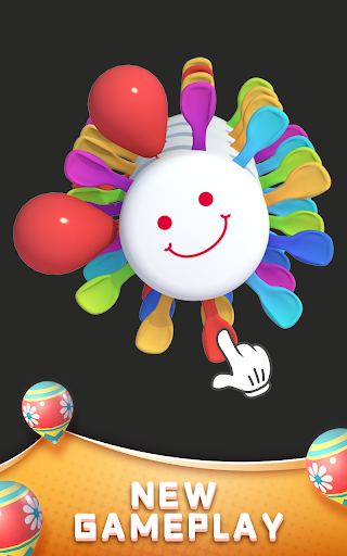 A vibrant and colorful depiction of balloons and cubes in a playful and joyful setting, representing the excitement and fun of a puzzle game adventure.