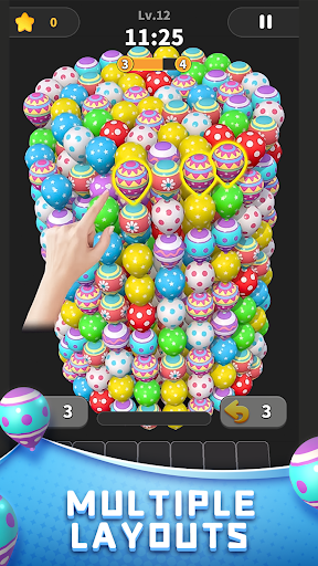 A vibrant and colorful depiction of balloons and cubes in a playful and joyful setting, representing the excitement and fun of a puzzle game adventure.