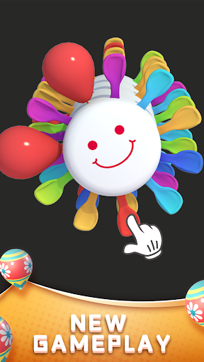 A vibrant and colorful depiction of balloons and cubes in a playful and joyful setting, representing the excitement and fun of a puzzle game adventure.