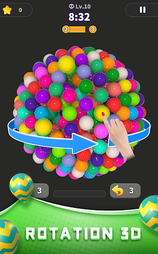 A vibrant and colorful depiction of balloons and cubes in a playful and joyful setting, representing the excitement and fun of a puzzle game adventure.