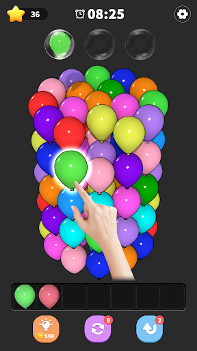 A vibrant and colorful depiction of balloons and 3D puzzles, representing the fun and challenge of the Triple Match 3D Game.