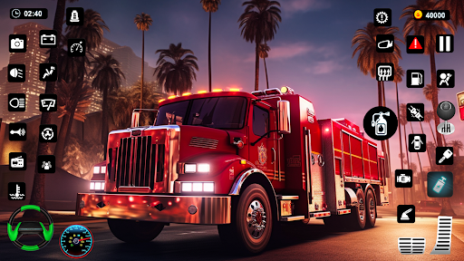 A child enthusiastically playing a fire truck rescue game, embodying the excitement and educational value of the experience.