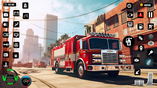 A child enthusiastically playing a fire truck rescue game, embodying the excitement and educational value of the experience.