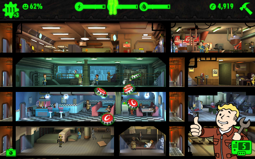 A glimpse into the vibrant and challenging world of Fallout Shelter, where players manage resources and build a thriving underground community amidst post-apocalyptic challenges.