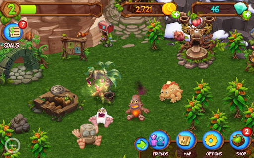 A vibrant and whimsical scene of musical monsters joyfully performing on a lush island, capturing the enchanting and creative essence of My Singing Monsters.