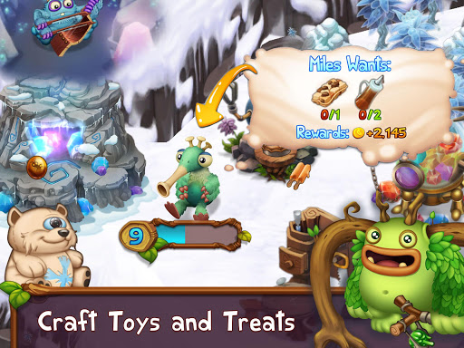 A vibrant and whimsical scene of musical monsters joyfully performing on a lush island, capturing the enchanting and creative essence of My Singing Monsters.