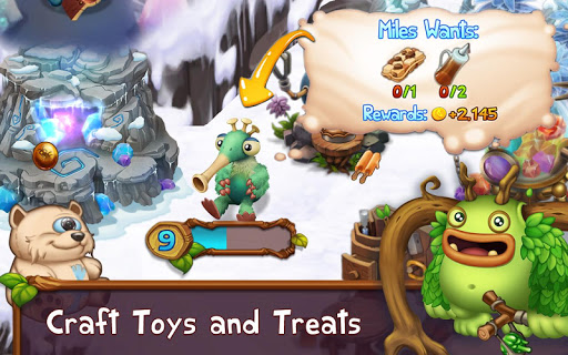 A vibrant and whimsical scene of musical monsters joyfully performing on a lush island, capturing the enchanting and creative essence of My Singing Monsters.