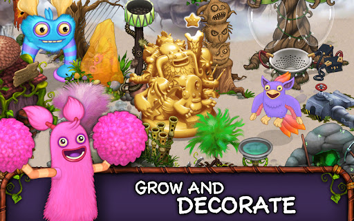 A vibrant and whimsical world of singing monsters, each contributing to a harmonious melody, showcasing creativity and fun.