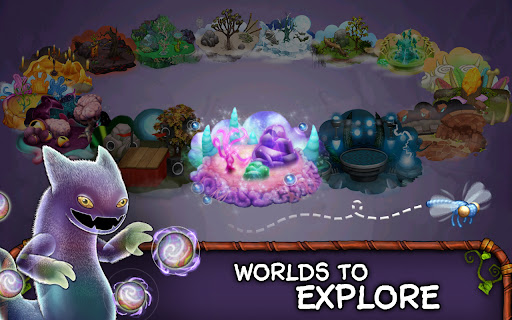 A vibrant and whimsical world of singing monsters, each contributing to a harmonious melody, showcasing creativity and fun.