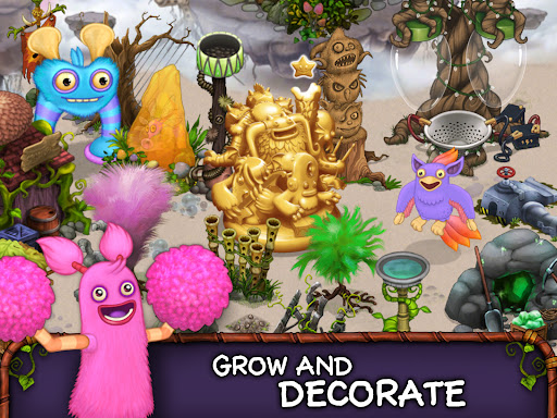 A vibrant and whimsical world of singing monsters, each contributing to a harmonious melody, showcasing creativity and fun.