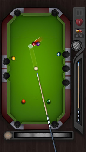 A vibrant and engaging depiction of a mobile billiards game, evoking excitement and the thrill of competitive play.