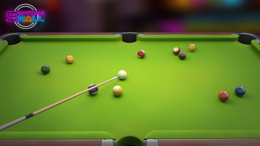 A vibrant and engaging depiction of a mobile billiards game, evoking excitement and the thrill of competitive play.