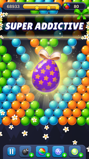 A colorful and vibrant depiction of a bubble bursting in the Bubble Pop game, evoking a sense of joy and excitement.