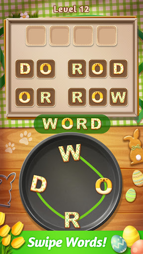 An engaging and colorful word puzzle game that combines culinary themes with brain-challenging fun, evoking joy and intellectual curiosity.