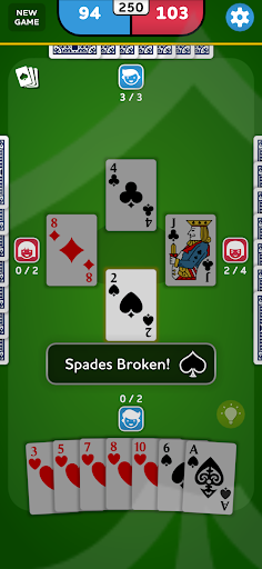 A thrilling card game of Spades being played, with vibrant graphics and players enjoying the competition.