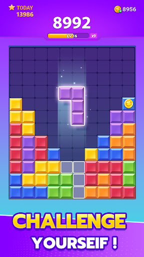 A vibrant and colorful puzzle game scene depicting strategic cube placement challenges, evoking excitement and mental engagement.