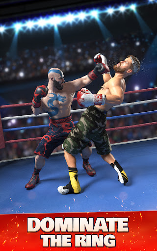 A thrilling and immersive boxing match experience, capturing the excitement and intensity of the sport.