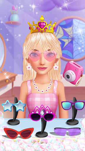 A vibrant and lively depiction of a virtual hair salon, teeming with creativity and colorful hair styling options, evoking a sense of fun and endless possibilities.