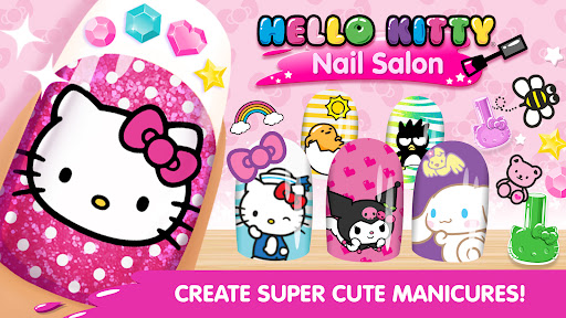 A joyful, creative experience in the Hello Kitty Nail Salon app.