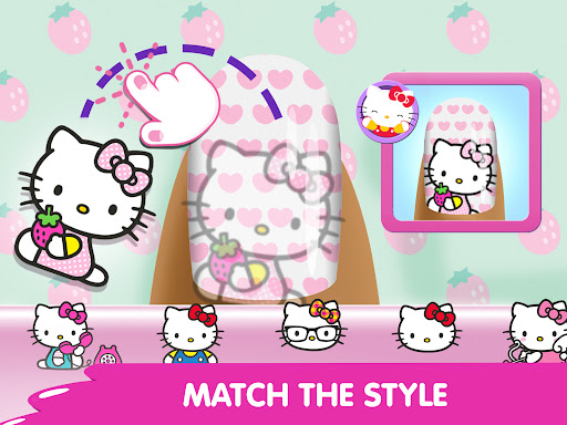 A joyful, creative experience in the Hello Kitty Nail Salon app.