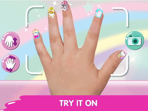 A joyful, creative experience in the Hello Kitty Nail Salon app.