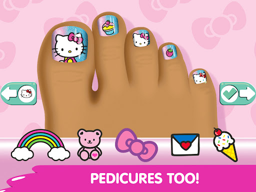 A joyful, creative experience in the Hello Kitty Nail Salon app.