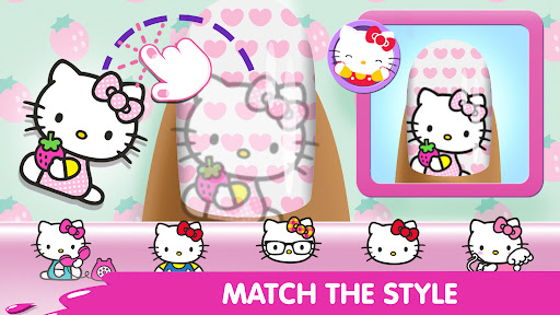 A joyful, creative experience in the Hello Kitty Nail Salon app.