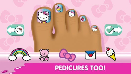 A joyful, creative experience in the Hello Kitty Nail Salon app.