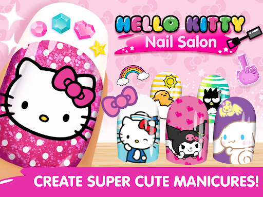 A joyful, creative experience in the Hello Kitty Nail Salon app.