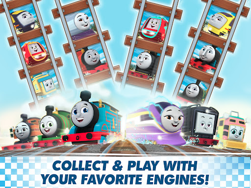 A vibrant and exciting world of Thomas the Tank Engine and friends, filled with thrilling races and colorful adventures.