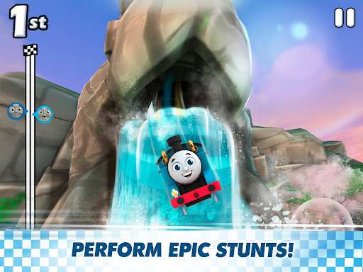 A vibrant and exciting world of Thomas the Tank Engine and friends, filled with thrilling races and colorful adventures.