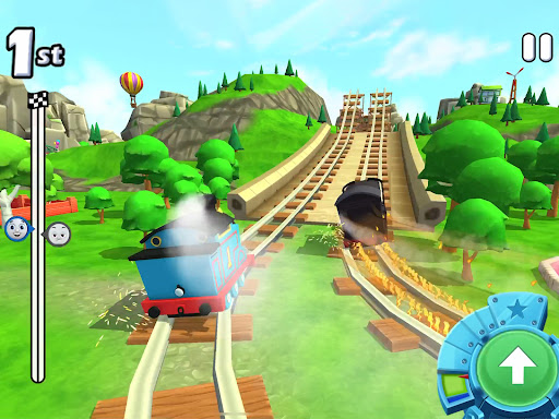 A vibrant and exciting world of Thomas the Tank Engine and friends, filled with thrilling races and colorful adventures.