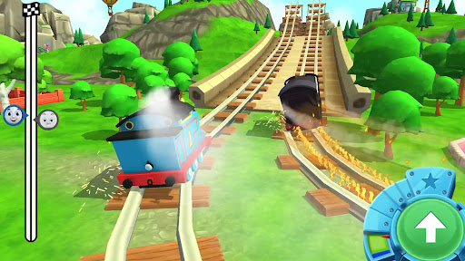 A vibrant and exciting world of Thomas the Tank Engine and friends, filled with thrilling races and colorful adventures.