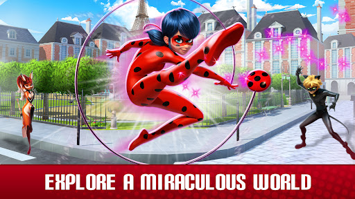 A colorful and adventurous depiction of the Miraculous Ladybug Game characters, showcasing the excitement and fun of the game.