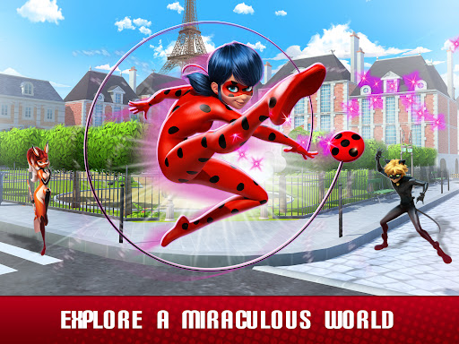 A colorful and adventurous depiction of the Miraculous Ladybug Game characters, showcasing the excitement and fun of the game.