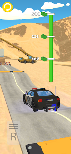 A thrilling scene of cars smashing into each other in a high-speed chase, capturing the excitement and chaos of Car Smash 3D.