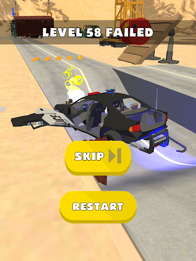 A thrilling scene of cars smashing into each other in a high-speed chase, capturing the excitement and chaos of Car Smash 3D.