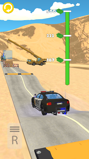 A thrilling scene of cars smashing into each other in a high-speed chase, capturing the excitement and chaos of Car Smash 3D.