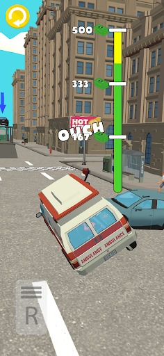 A thrilling scene of cars smashing into each other in a high-speed chase, capturing the excitement and chaos of Car Smash 3D.