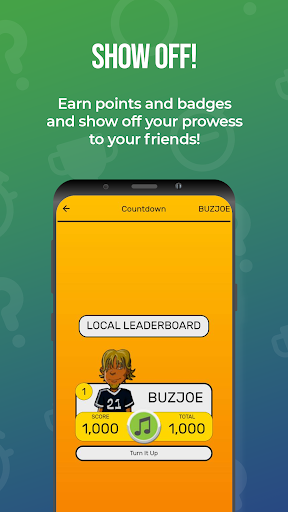 Engaging with Buzztime Trivia for an exciting knowledge challenge.